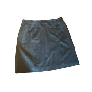 Vintage Rena Rowan for Saville Gray Wool Skirt Size 16